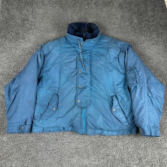 Mighty-Mac Jacket Mens XL Blue Norsac Duck Down Puffy Winter Coat Vintage Style - Picture 1 of 16